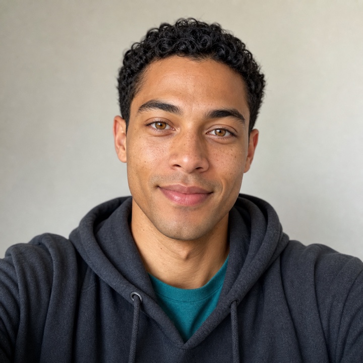 AI-generated source selfie used to demonstrate each game-inspired style.